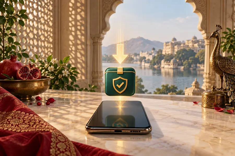 Protected Rummy Palace APK download concept