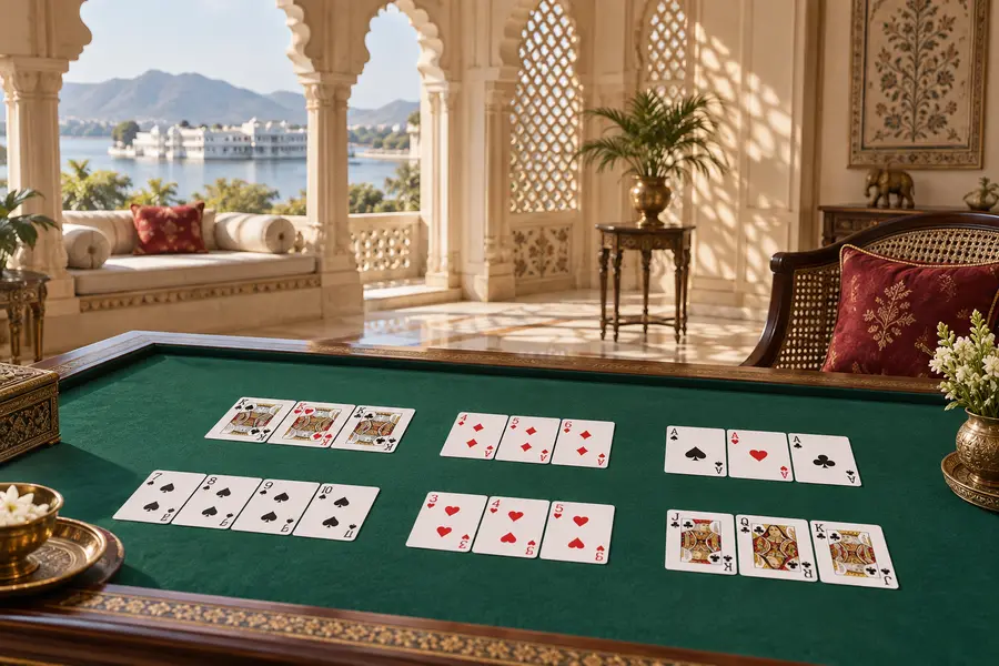 Premium rummy tables inspired by Indian palace interiors
