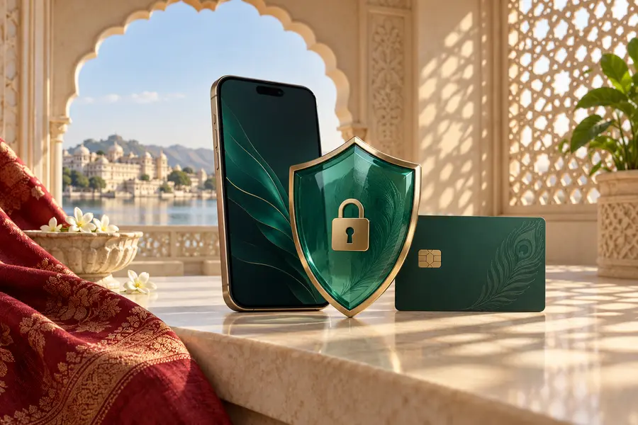 Mobile payment protected by a gold shield and privacy lock
